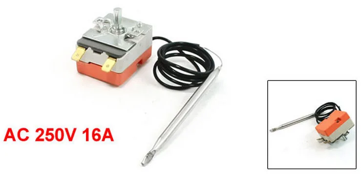 

AC 250V 16A Probe Temperature Control Switch Refrigerator Thermostat