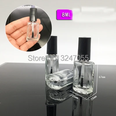 8ml10ml12ml15ml 50 шт./лот Стекло Пустой Ясно Профессиональный Дизайн ногтей украшения Инструменты, пустой Лаки для ногтей contianer, масло для ногтей