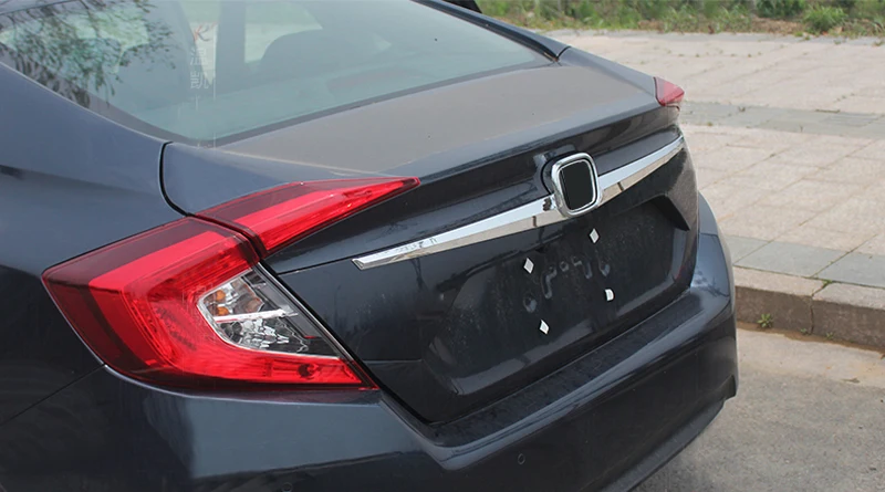Для Honda Civic 10th Gen 4dr Sedan 2016 2017 2018 2019 ABS Хромированная Задняя Крышка багажника
