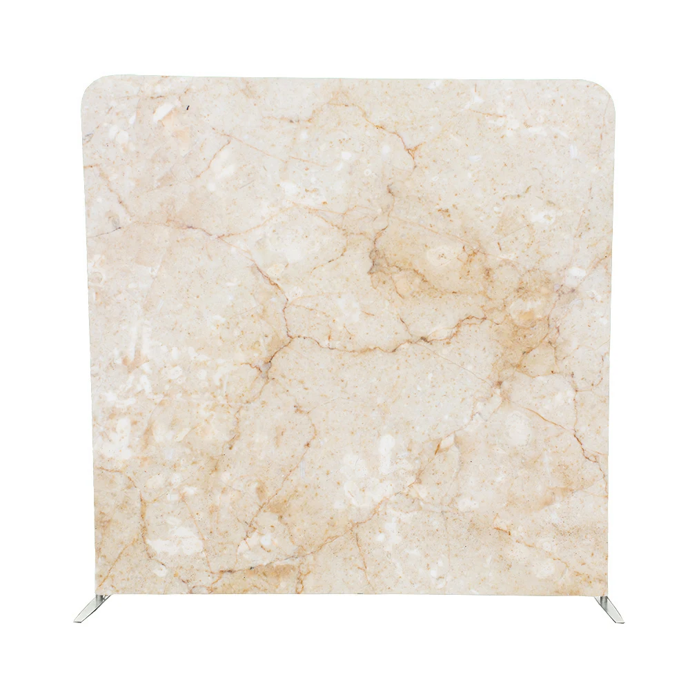 

Portable Marble print pillow backdrop with Aluminium Exhibition Stand
