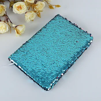 

Sky Blue A5 Glitter Books Colorful Sequins Note Books For Kids Girls Gifts Kawaii School Office Stationery Supplies