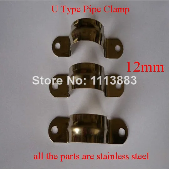 

12mm Saddle Clips Stainless Steel U Type Pipe Clamps