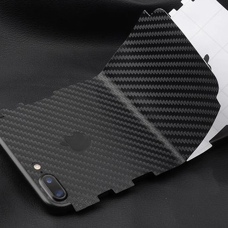 

Carbon Fibre Texture Scratch Proof Mobile Phone Back Film Ultrathin Anti-skid Coating for iphone 6 6S 7 7Plus Fashion Stickers
