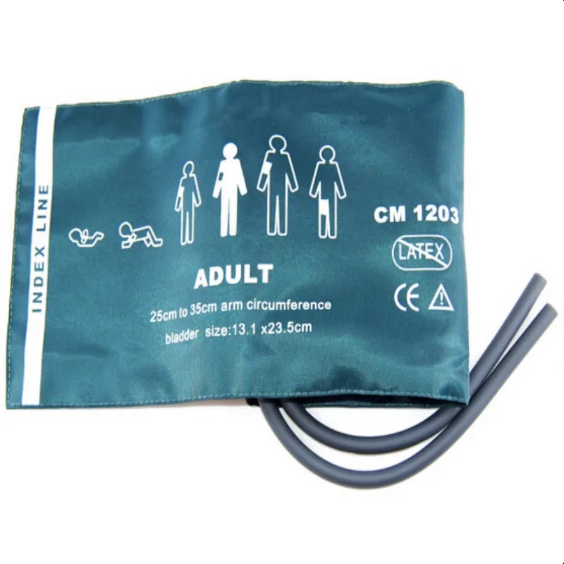 

5pcs/lot Free Shipping Nylon Material Reusable NIBP Dould Tube Cuff,TPU Bladder Inside.For Patient Monitor Use,ARM Cuff 25-35cm
