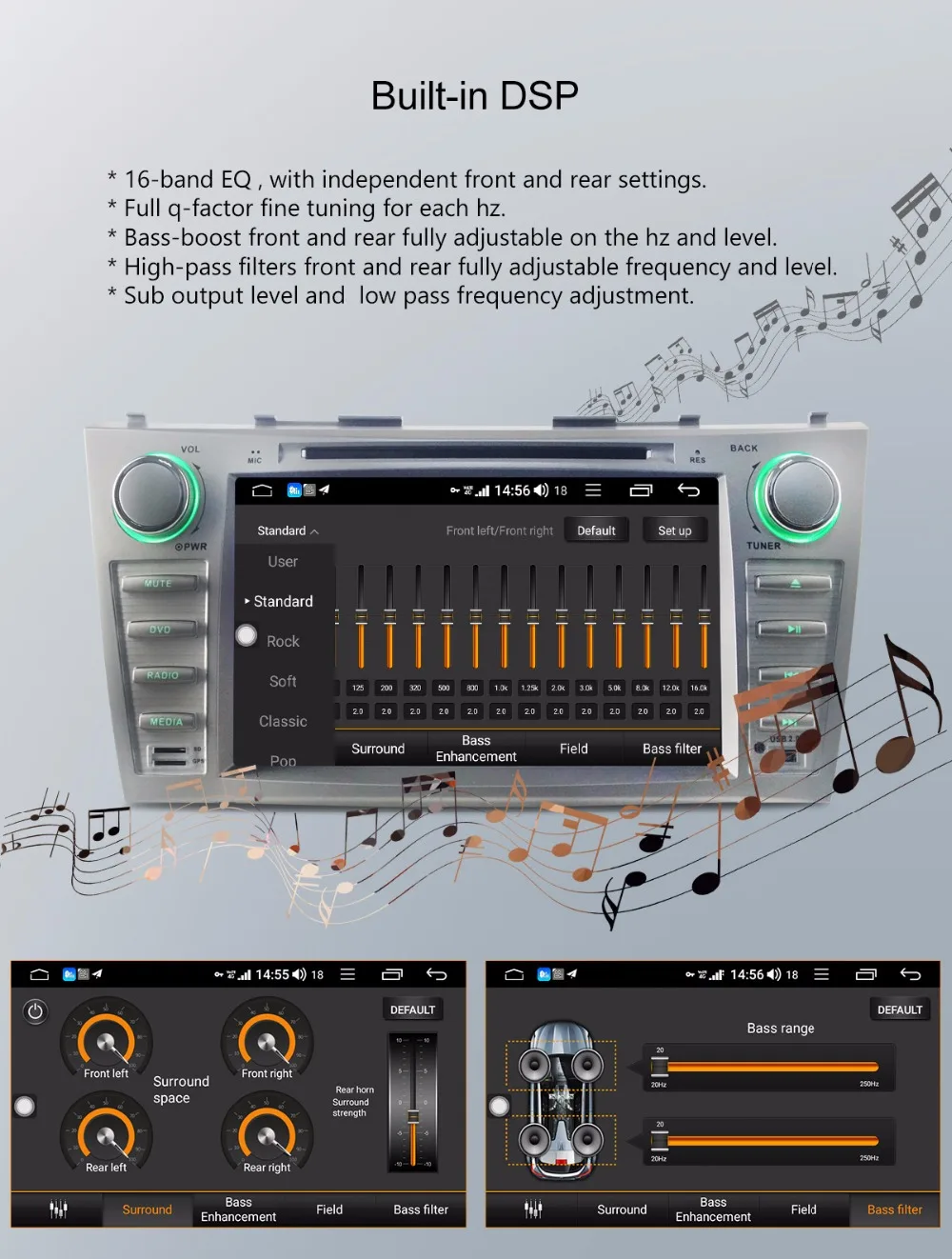 Best JOYING 2 DIN car radio stereo player Octa Core 8" autoradio 4GB+64GB for Toyota Camry 2007-2011 support 4G DSP NO CD/DVD player 13