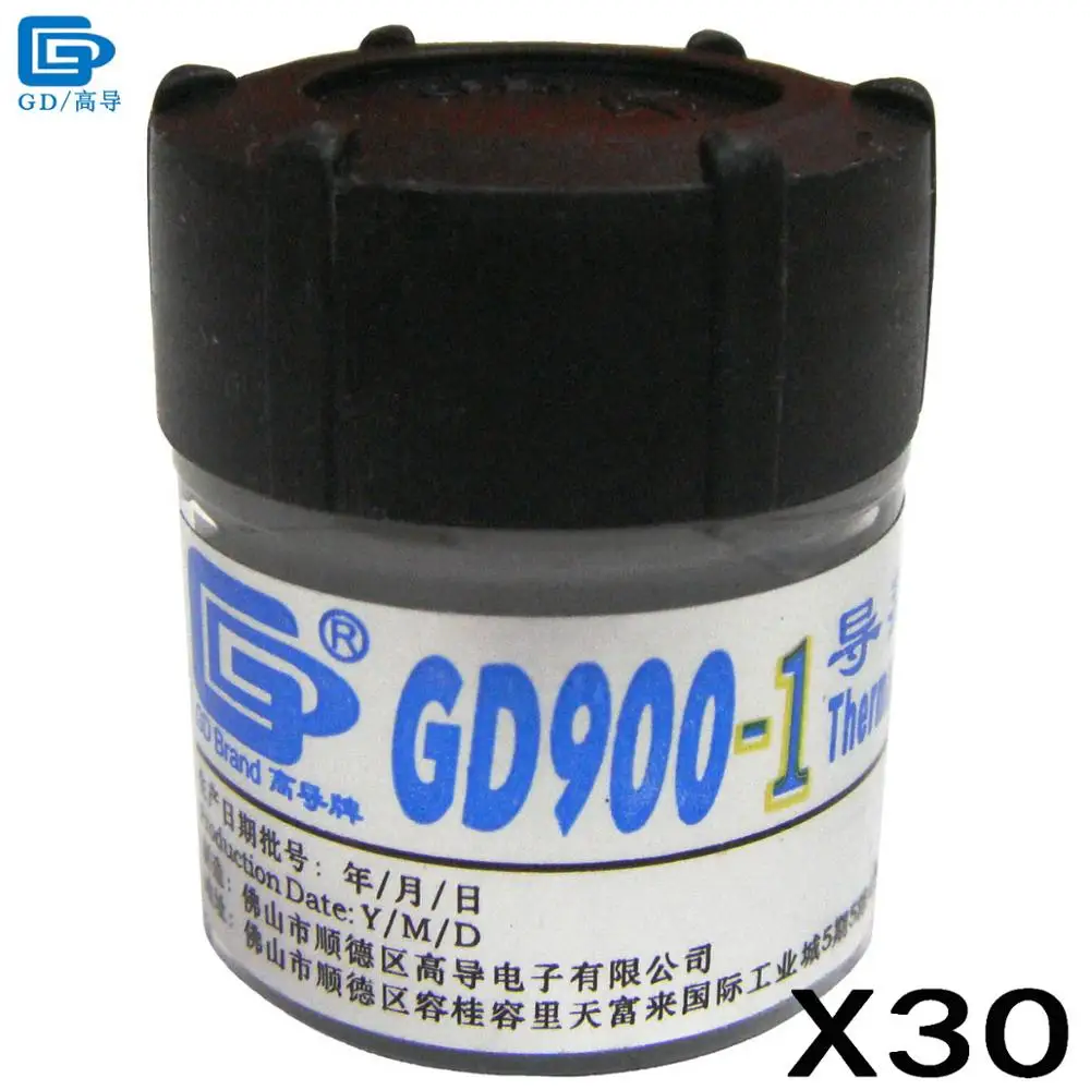 GD бренд термальность смазочная паста силиконовые GD900-1 теплоотвод соединение 30 шт. содержит серебристо серый чистая Вес г CN30