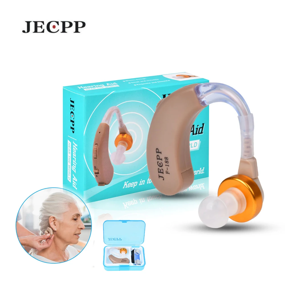 F-188 Behind The Ear Small Hearing Aids Voice Sound Amplifier Device BTE Sound Enhancer Hearing Aid Ear Care for The Elderly