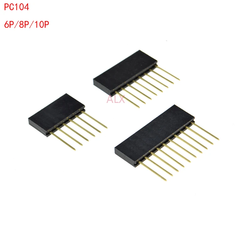

20PCS 6/8/10 PIN Single Row Straight FEMALE PIN HEADER 2.54MM PITCH pin long 11MM Strip Connector Socket 1X6 1x8 1x10 6P/8P/10P