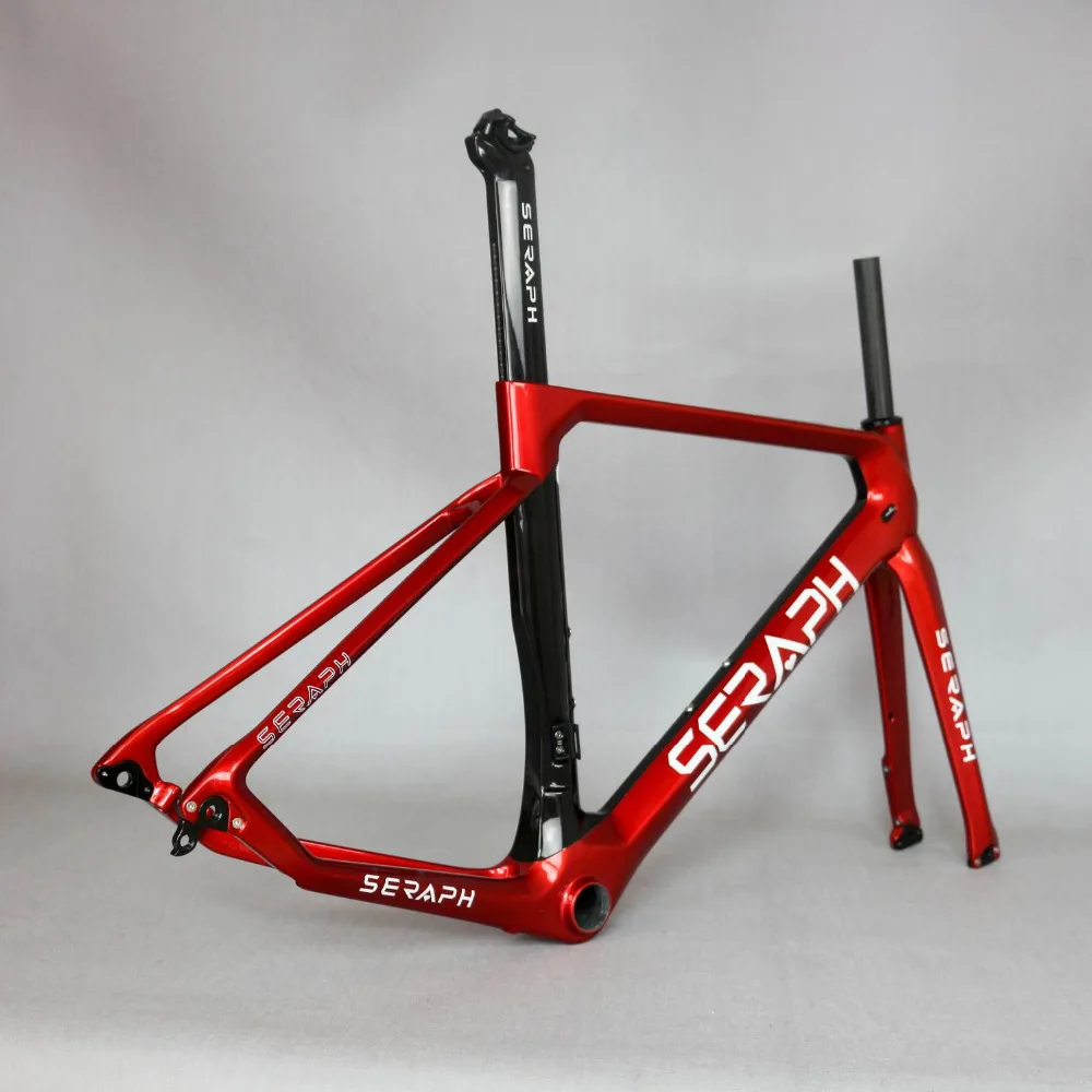 Perfect Seraph  bikes carbon road disc frame 2019 new flat mount di2 compatiable TT-X10 ,  Disc brake carbon frame 3