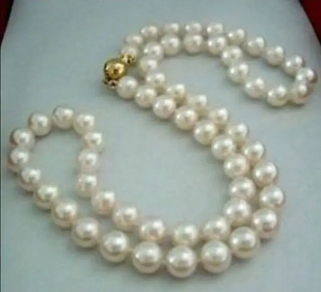 

FREE SHIPPING HOT sell new Style >>>>17INCH 8-9mm real natural SOUTH SEA white PEARL NECKLACE