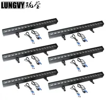 6 шт./лот Крытый 18*10 w dmx-панель Китай Led Wall мыть стены RGBW 4IN1 светодиодное Освещение сцены для DJ Disco Вечерние