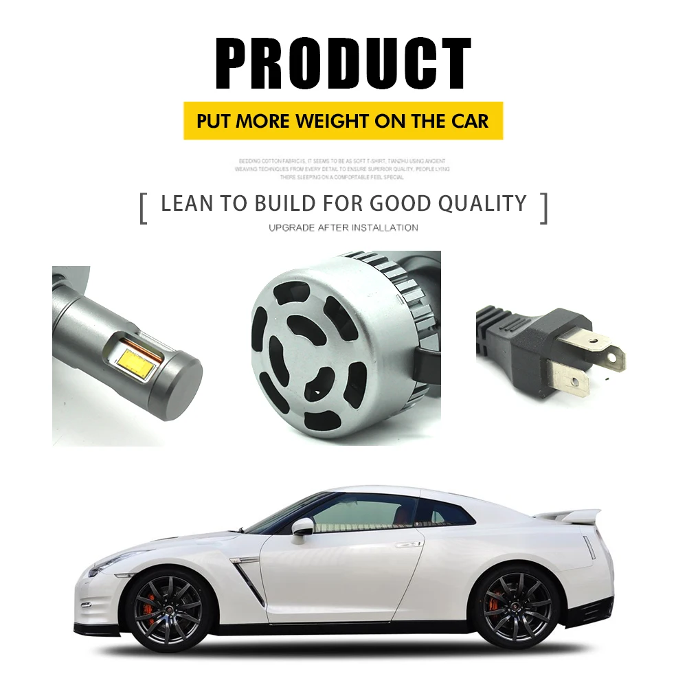 Modifygt V10 H4 led H7 H8/H9/H11 12000LM 100 W 6000 K 12 V 24 фар автомобиля аксессуары canbus автомобильные