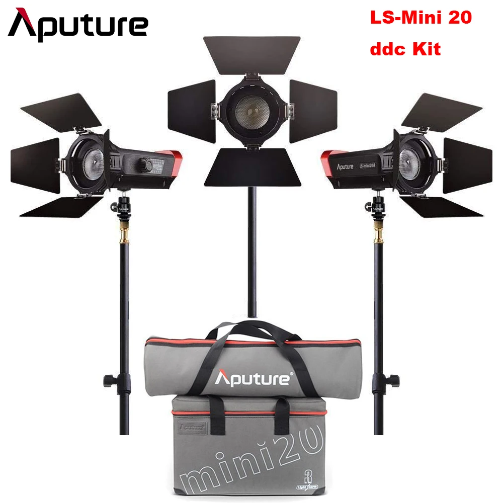 3 шт. мини светильник Aputure LS Mini 20 20d 1 светодиодный Френеля 20c TLCI CRI 96 + подставка и