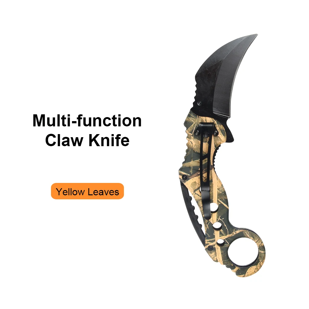 JelBo мини охотничий нож Мульти портативный карманный для самозащиты Karambit тактический нож для кемпинга выживания нож из нержавеющей стали инструменты - Цвет: Yellow Knife