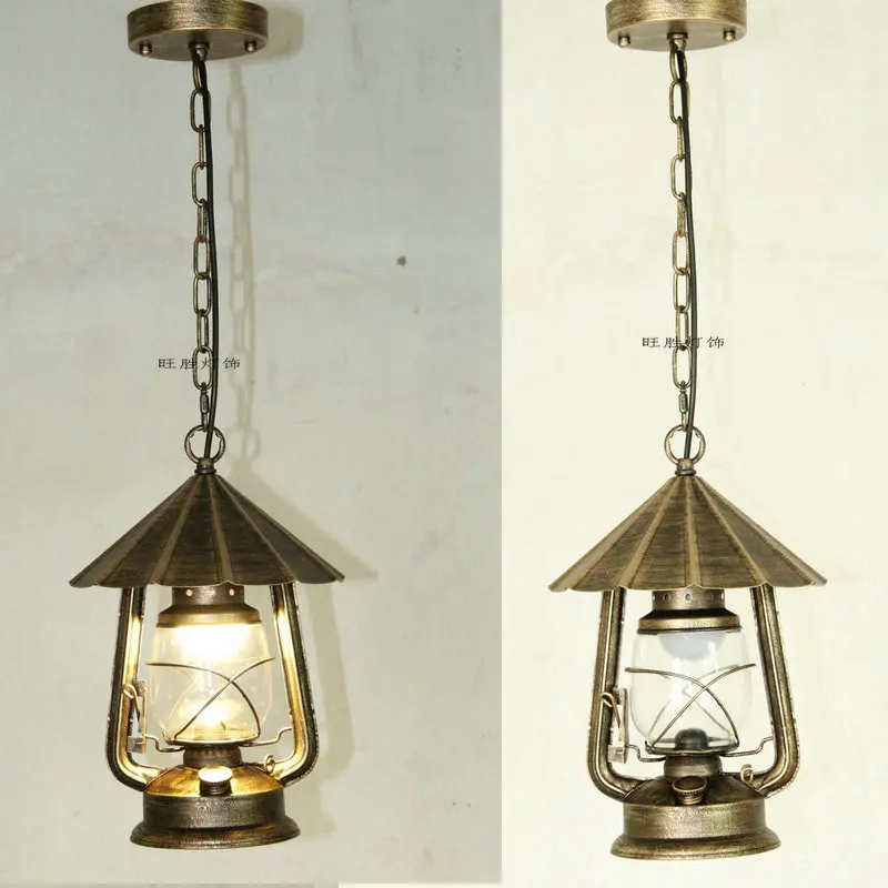 Luzes do Corredor Pátio ao ar o Novo Europeu Retro Única Cabeça Lustre Varanda Livre Lâmpada Querosene Bronze Restaurante 14 luzes do corredor varanda pátio ao ar