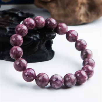 

12mm Fashion Stretch Bracelets For Women Gift Natural Watermelon Tourmaline Rose Red Round Beads Jewelry Femme Crystal Bracelet