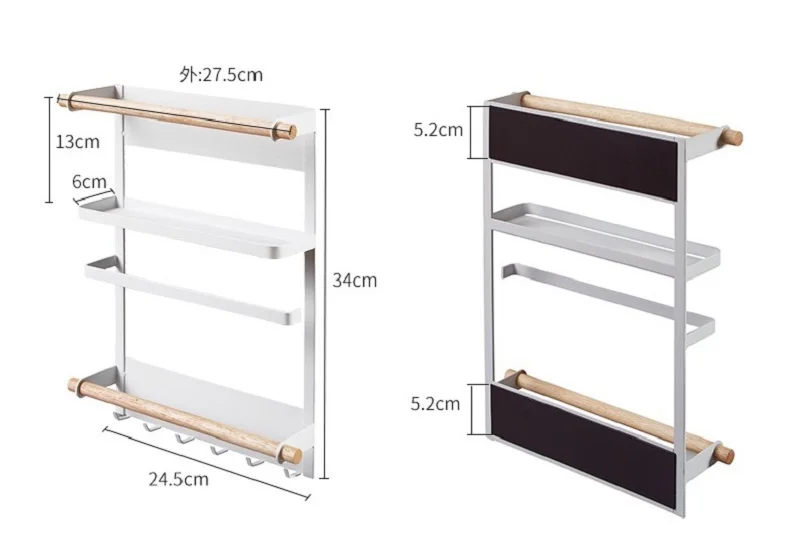 Креативный Магнитный адсорбционный холодильник кухонный держатель для хранения бумажных полотенец Полка для холодильника боковая настенная Вешалка Органайзер