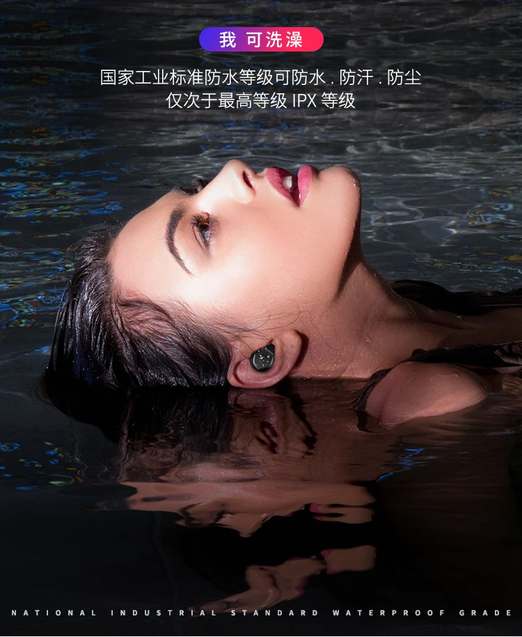 Mini 3D Stereo Sound 5.0 Bluetooth Earphone Touch Control Music In-ear Type IPX7 Waterproof Wireless Earbuds with Charging Box