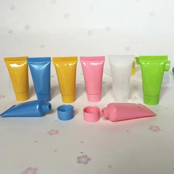 

100PCS Hot Selling 5g/10g Empty five color Tube Cosmetic Cream Lotion Containers Refillable Bottles