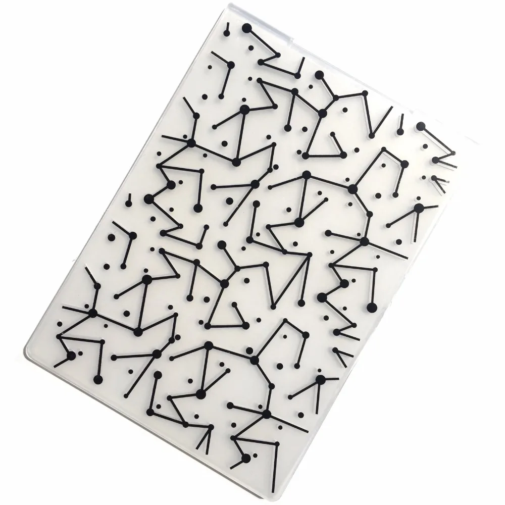 

(5.8x4.1 inch) geometry strip Plastic Embossing Folder For shading paper making