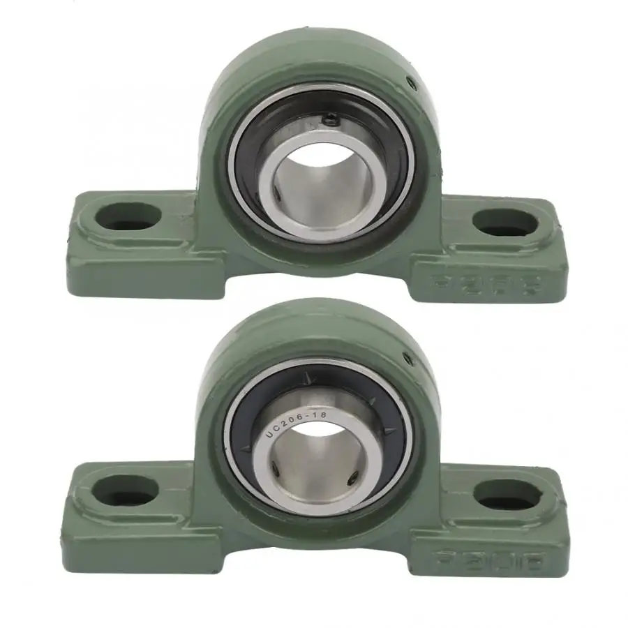 

1PCS UCP206 Pillow Block Bearing Ball Mounted Bearing 2 Bolt Solid Base with Housing bearing axial