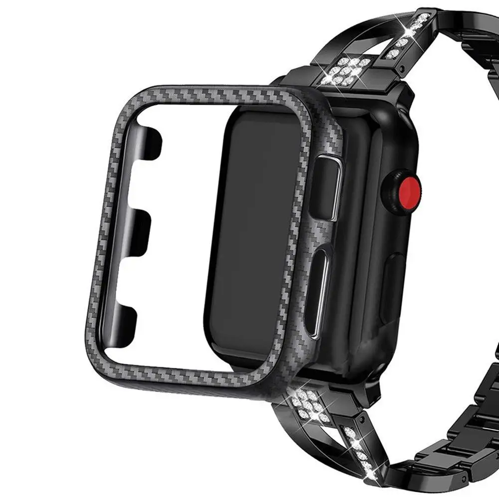 38 мм 40 42 44 сменный каркас из углеродного волокна Защитный чехол для Apple Watch серии
