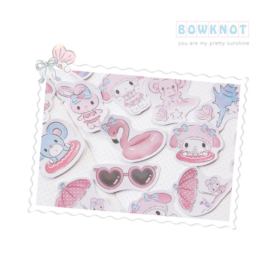 

45pcs/pack Stickers Kawaii Small Stationery Stickers Seaside Holiday Boxed Stickers Girl Student Gift