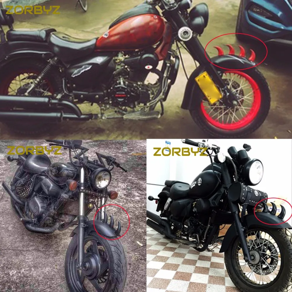 Зорбиз хромированный переднее крыло украшение рога для мотоцикла Harley Honda Ymaha suzuki