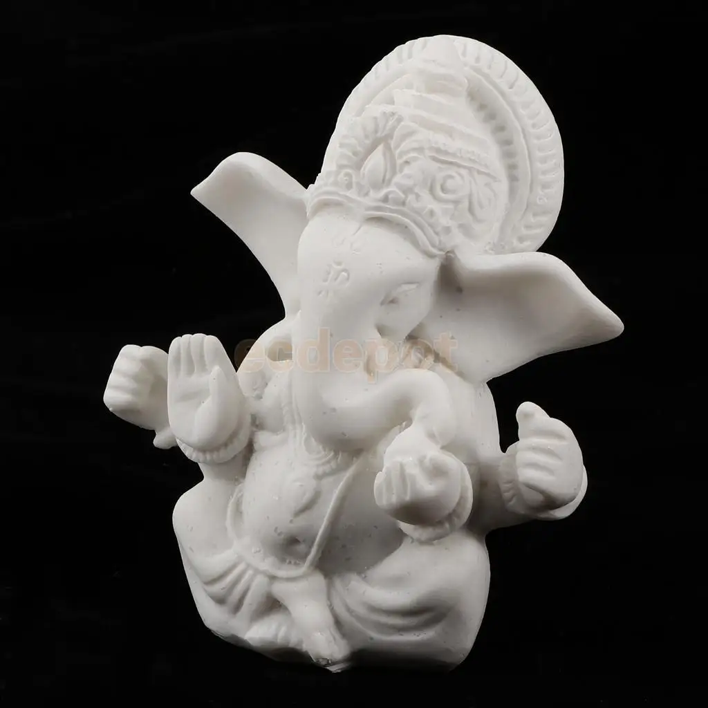 Hindu Sandstone Meditation Ganesha Elephant Sculpture Figurine for Good Blessing Xmas Gift for Friends & Family