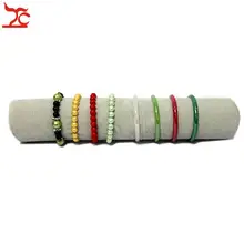 10 шт./лот держатель для ювелирных изделий серый бархат дисплей браслет часы переноски шкатулка ролл Органайзер бар