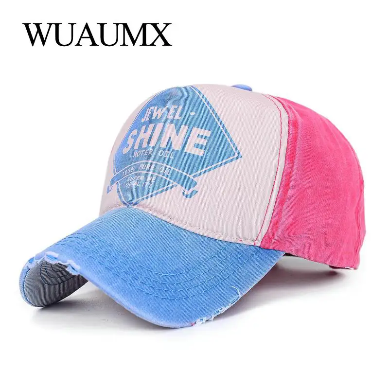 Wuaumx брендовые летние Бейсбол Кепки S для Для мужчин и женщин Письмо Shine Кости Snapback