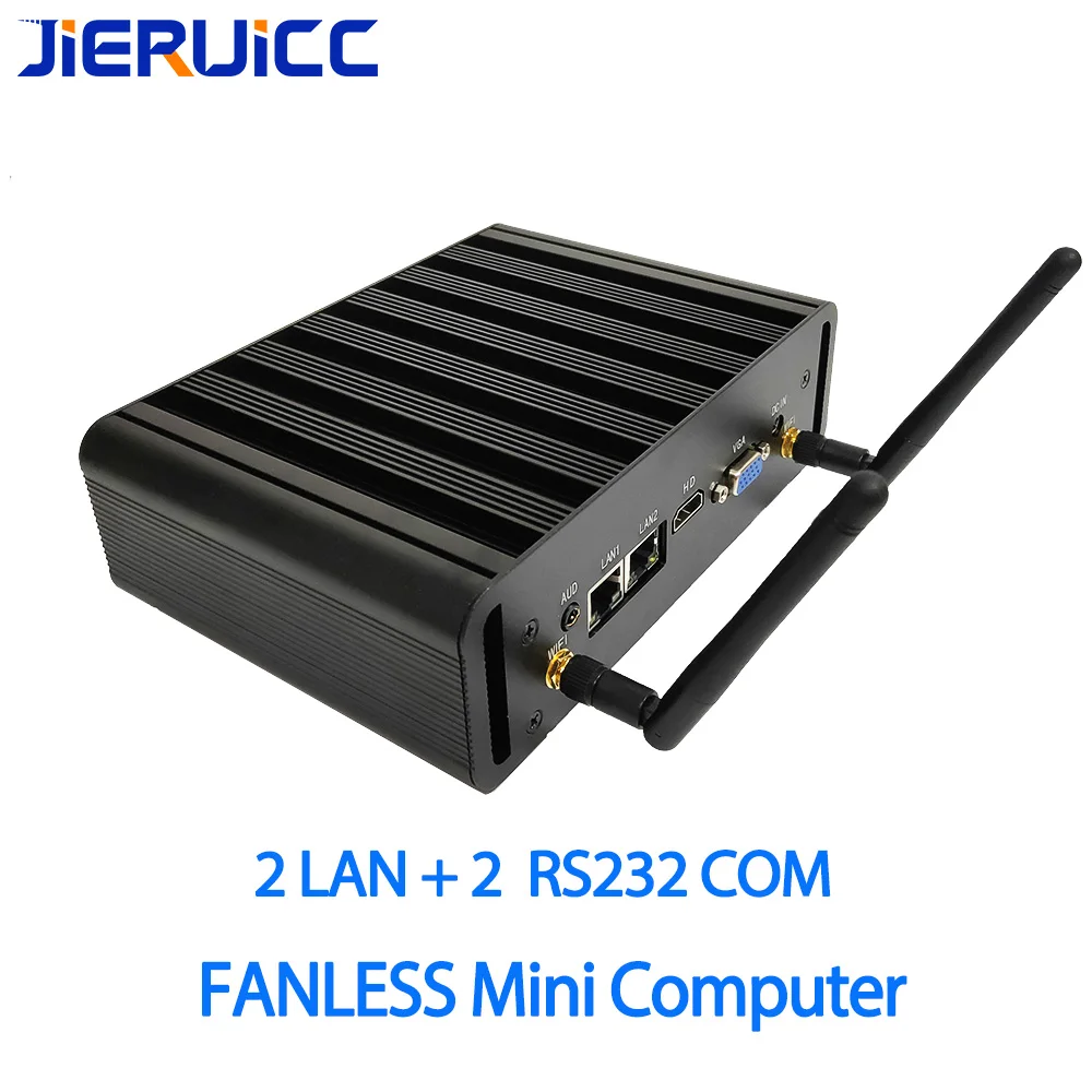 

Dual LAN DUAL COM RS232 Fanless mini pc intel core i5 4200u intel hd graphic with vga hdmi dual display 7*24hours working