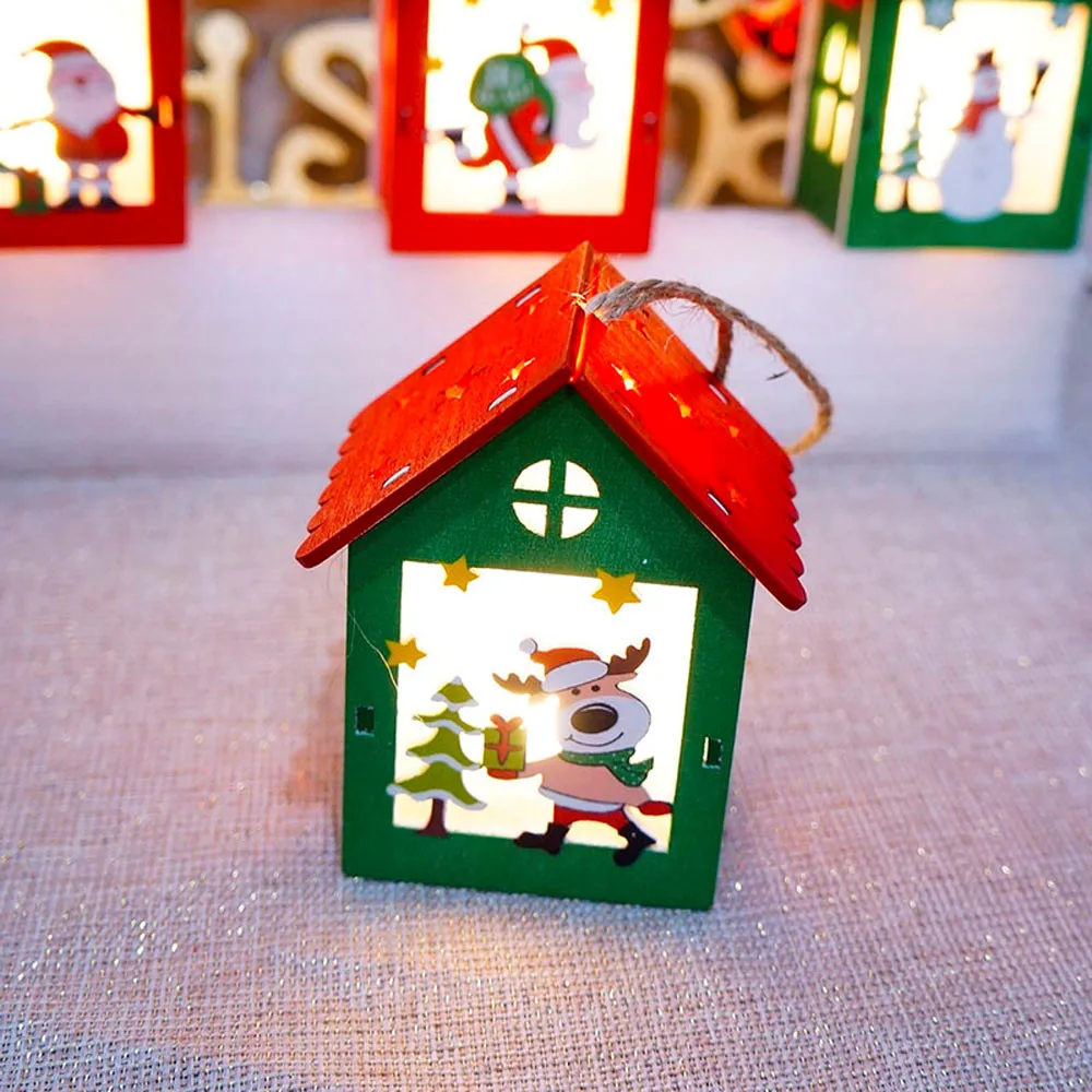 Рождественские украшения светодиодный светильник Chalet отель Бар украшения Рождественский Декор из дерева светодиодный дом рождественские аксессуары navidad