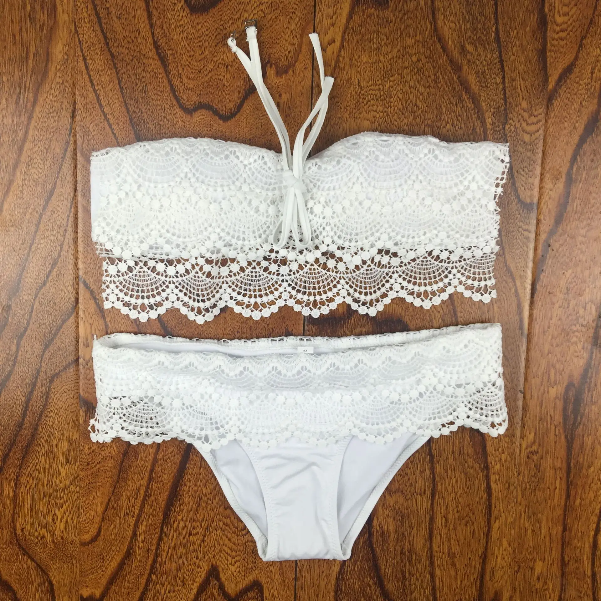 

2016 Hot Sale Women's New Sexy Lace Solid Color Female Bikini Low-Waist Swimwear Swimsuit