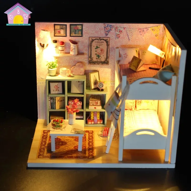  1Pcs DIY LOL dolls with bedroom and Furniture Chair Bed table window house toys and so on Original 