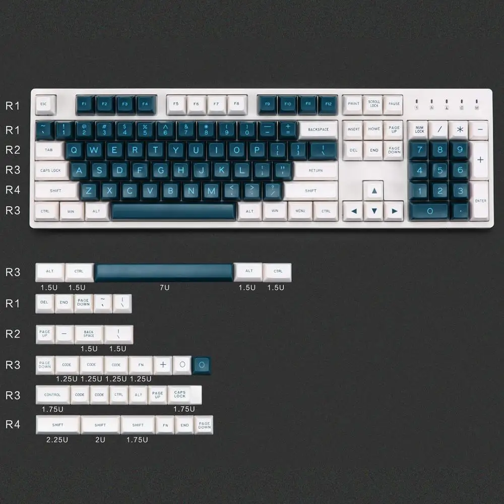 

MAXKEY B&W SA Keycaps Doubleshot ABS material for cherry mx mechanical keyboard