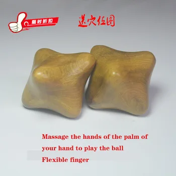 

2018 New Arrival Limited Acupuntura Tens Wood Hexagonal Massage Hands To Play The Ball Mouse Handball For Apple 1 With Holding
