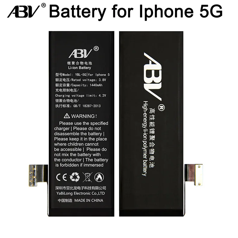 2018 New ! High quality Original ABV IP5G battery Replacement battery For iPhone 5 iphone5 5G