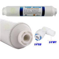 10 Cal T33 z 2 sztuk montaż oczyszczania wody INLINE kokosowego węgla Post wody filtr 5 mikronów filtr węglowy do odwróconej osmozy 4