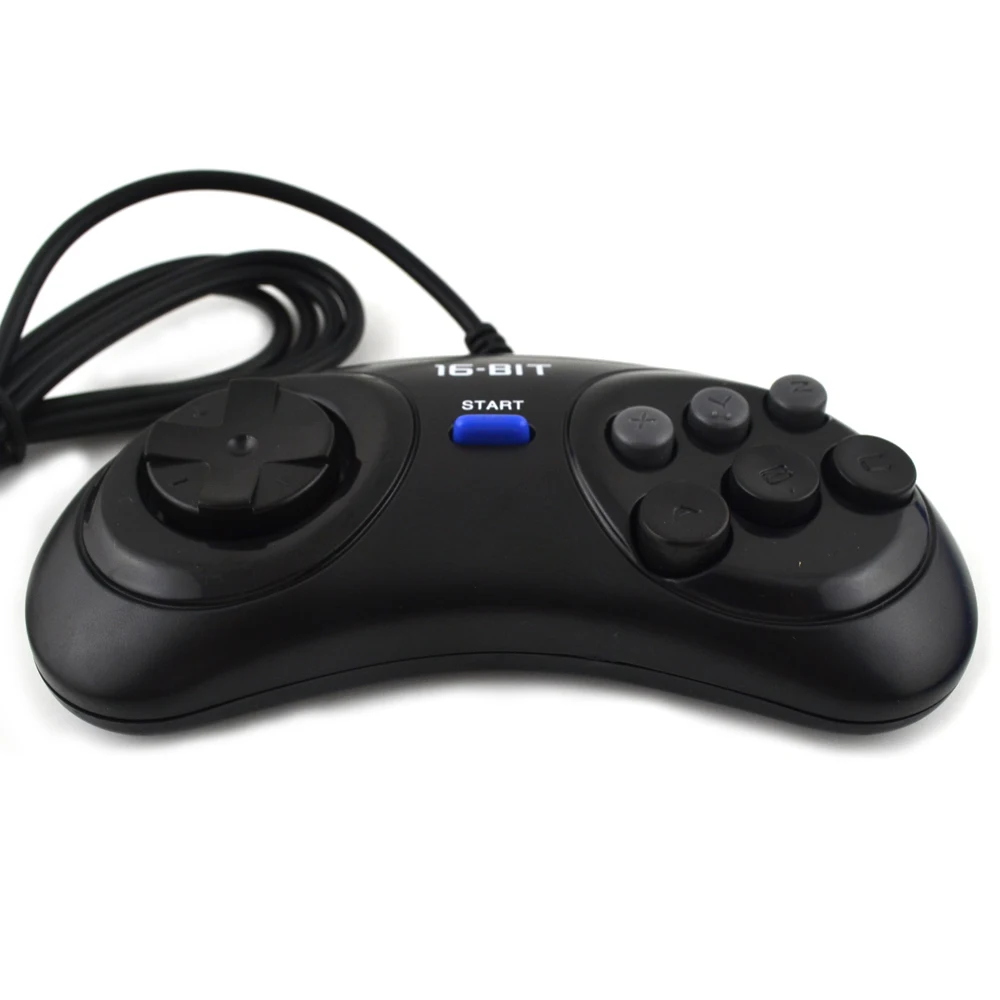 2 шт. игровой контроллер для SEGA Genesis для 16 бит ручка контроллер 6 Кнопка 9 pin геймпад для SEGA MD аксессуары для игр
