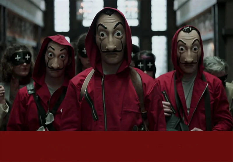 Dali пластиковая маска бумажный дом La Casa De Papel Косплей украшения маскарад Хэллоуин забавные инструменты