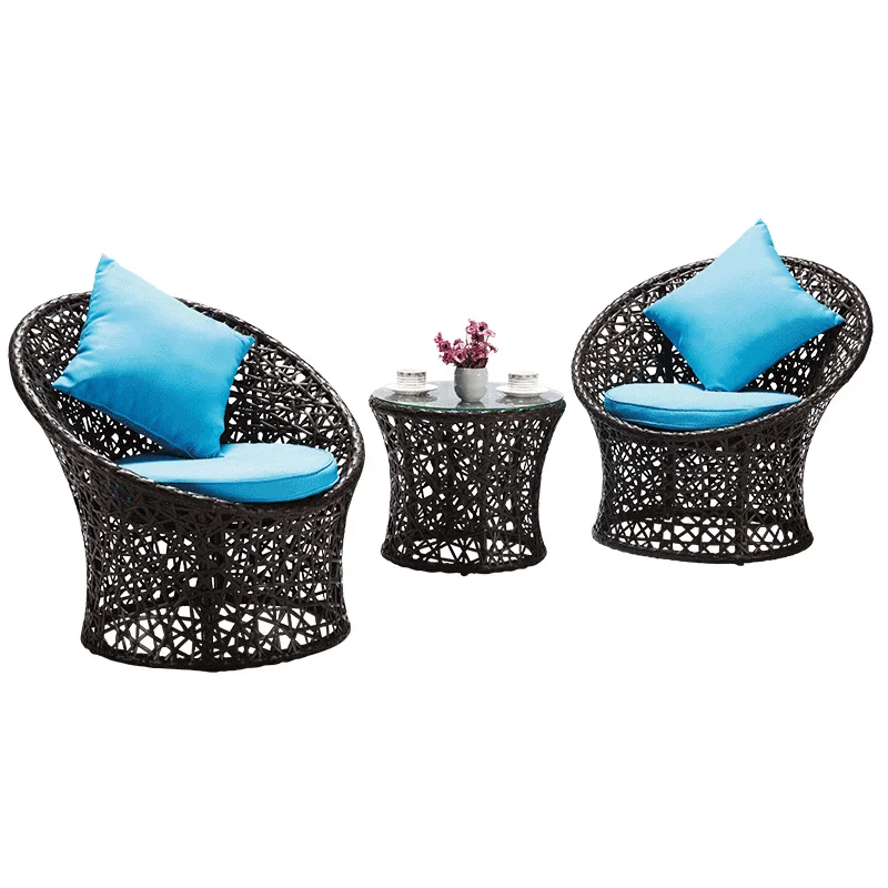 

Furniture rattan chair three-piece nest sofa leisure rattan table and chair combination