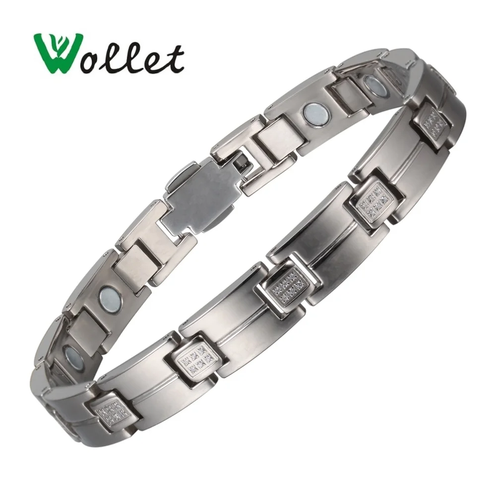 

2014 new fashion women pressure energy bio zirconia magnetic bracelet for health