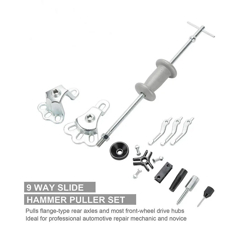 Слайдовый молоток Съемник Набор колесный инструмент для снятия подшипника с насадками-съемник ступицы колеса комплект для ремонта вмятин