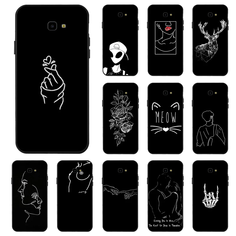 

Case For Samsung Galaxy J6 J4 Plus J8 2018 Cases Coque Soft Black Painted Cover On For Samsung J8 J4 J6 Plus 2018 Bumper Capa