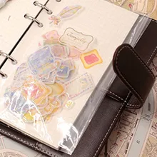 10 шт. A5 A6 Прозрачная ПВХ папка для хранения, переплет для колец, блокнот, 6 отверстий, Сумка для документов, страницы, сделай сам, держатель для файлов с листочками