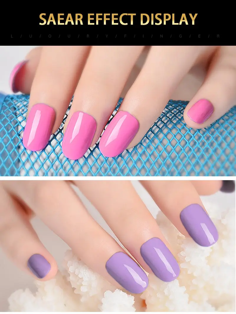 Роскошные Finger 10 мл таинственная фиолетовая серия УФ-гель для ногтей Дизайн ногтей замочить от лака длительного лечения УФ светодиодная лампа для женщин