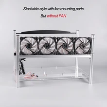 PC-S590S-S Stackable with Fan Fixing Parts Computer Fame 6 Graphics Card Computer Case BTC LTC Coin Mining Case Server Chassis