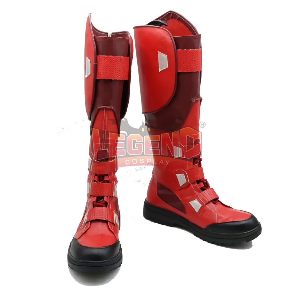 Красные ботинки для косплея «Капитан Америка»; карнавальные мужские аксессуары для косплея на Хэллоуин