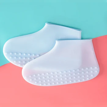 

1 Pair Reusable Shoe Covers Waterproof Silicone Gel Overshoes Shoe Protector Indoor Outdoor Anti-slip Rain Boot Shoe Accessories